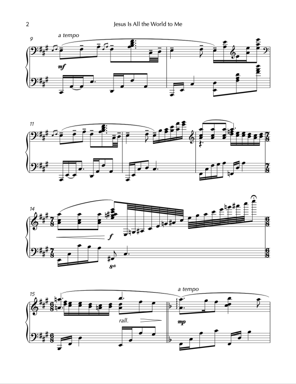 Jesus Is All the World to Me (Piano Solo) - Image 2