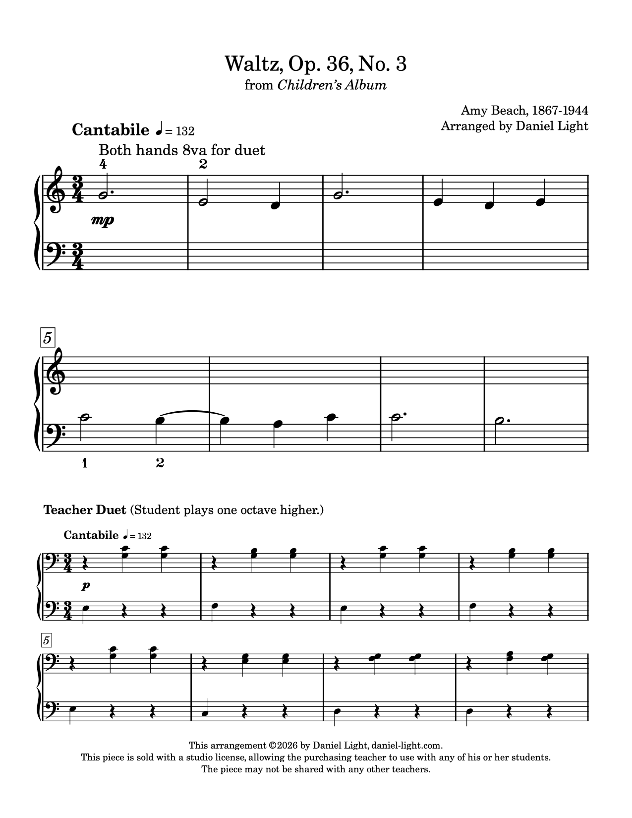 Waltz, Op. 36, No. 3 (by Amy Beach) - Image 2